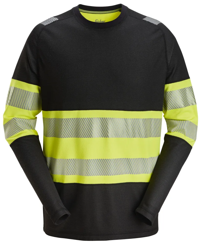 Snickers Workwear 2430 T-shirt varsel, svart/gul XXL