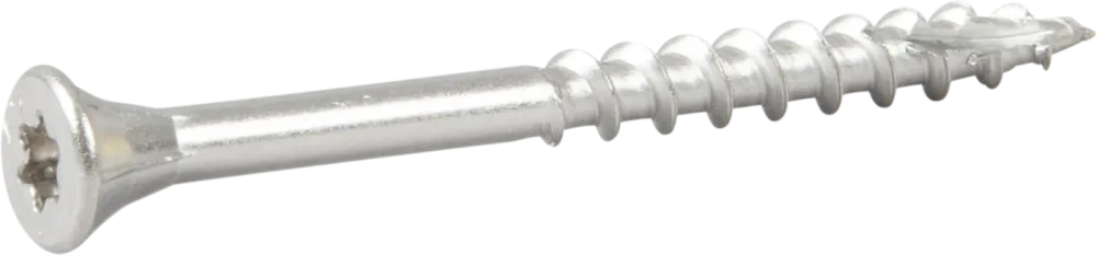 ESSVE 537152 Fasadskruv 4,4x52 mm, rostfri/syrafast A4, band. Vit, 250-pack