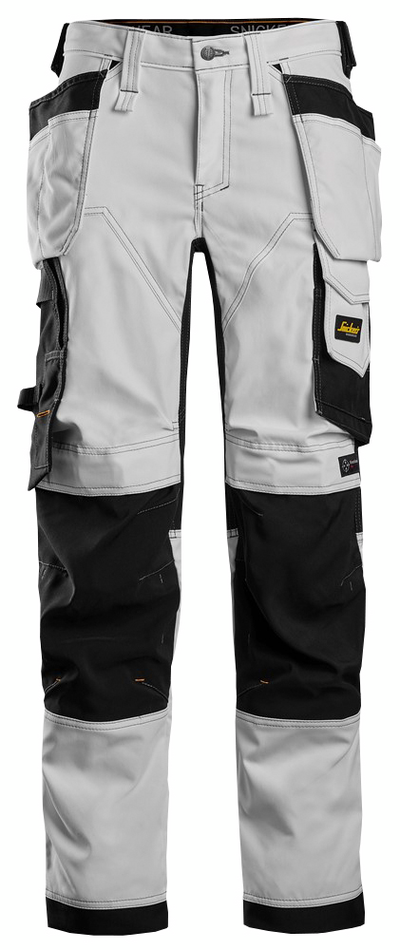 ARBETSBYXA SNICKERS WORKWEAR DAM HF AW VIT/SVART, STL 038