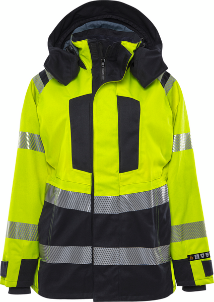 SKALJACKA FRISTADS 4526 ATHR FLAM DAM, VARSELGUL/MARINBLÅ STL XS