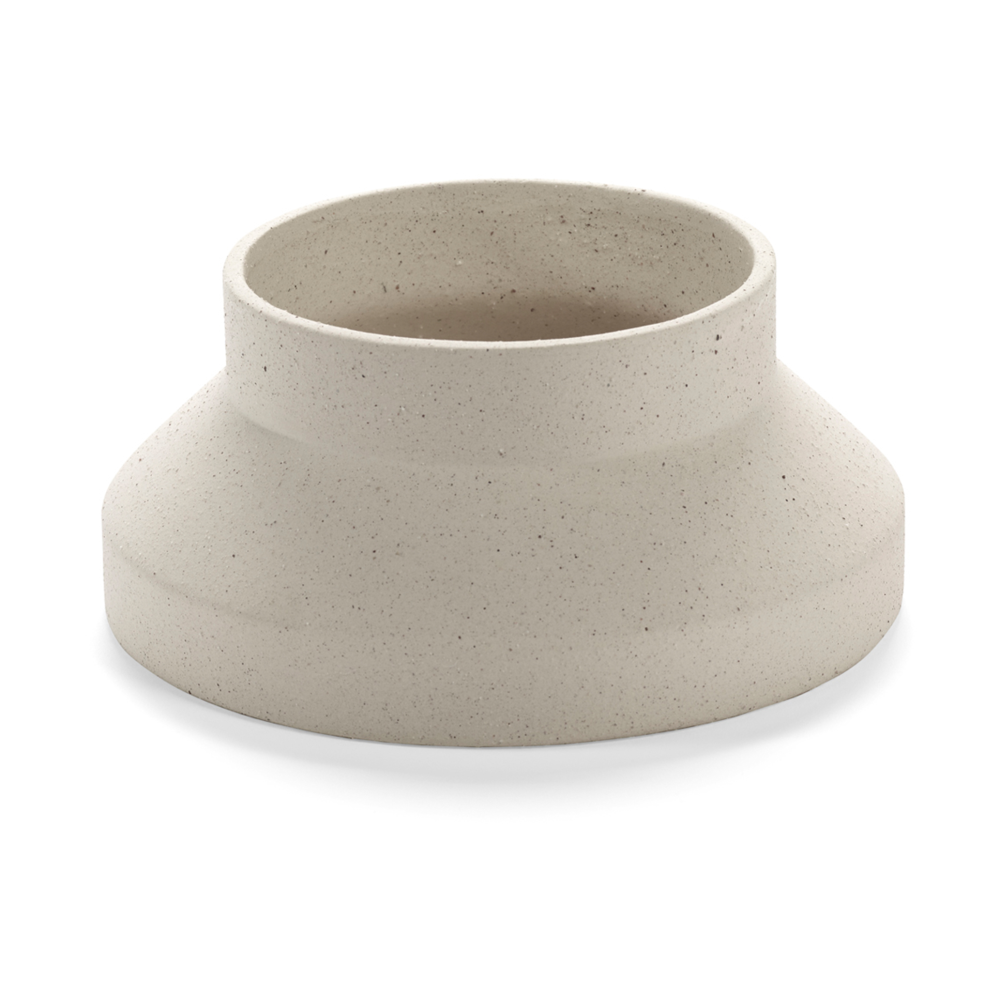 Mira vas/tårtfat S, Beige