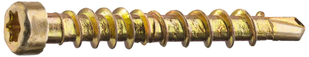 Grabber LTX48CH200 Listskruv med bits, gulkrom 3,3 x 48 mm, 200-pack