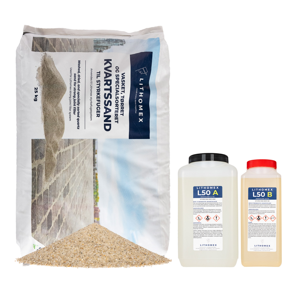 HÅRDFOG BENDERS LITHOMEX KLIMAT L50, DRÄNERANDE 25+3KG/SET SAND