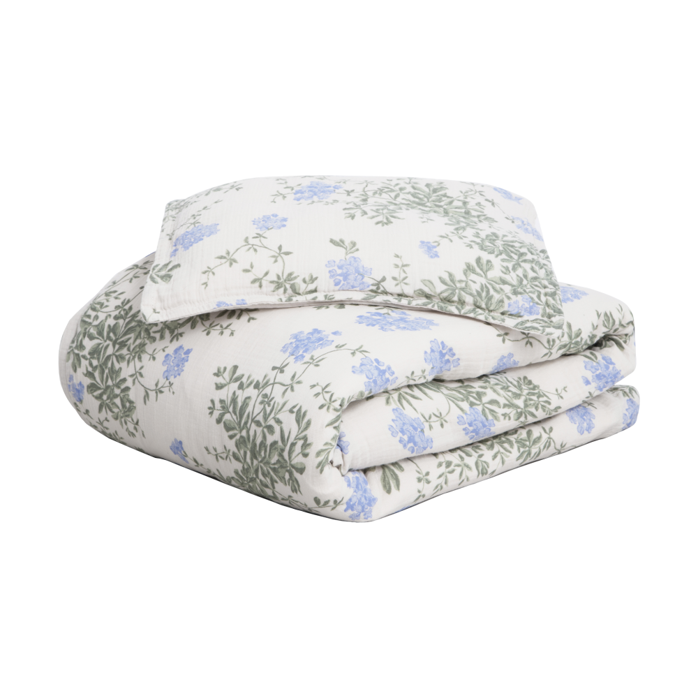 Plumbago Muslin bäddset baby, 70x100 cm/40x45 cm