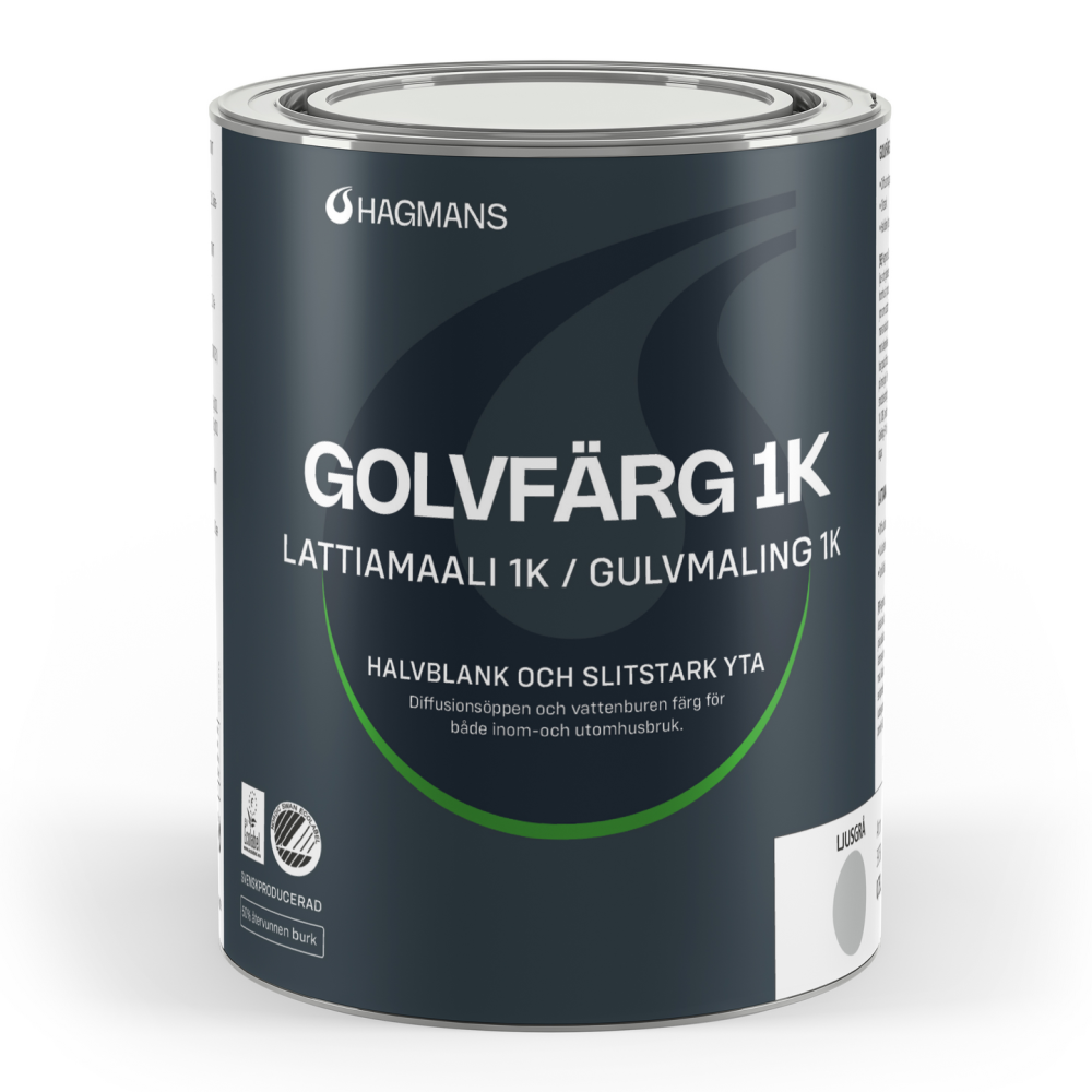 GOLVFÄRG HAGMANS 1K LJUSGRÅ 0,75L