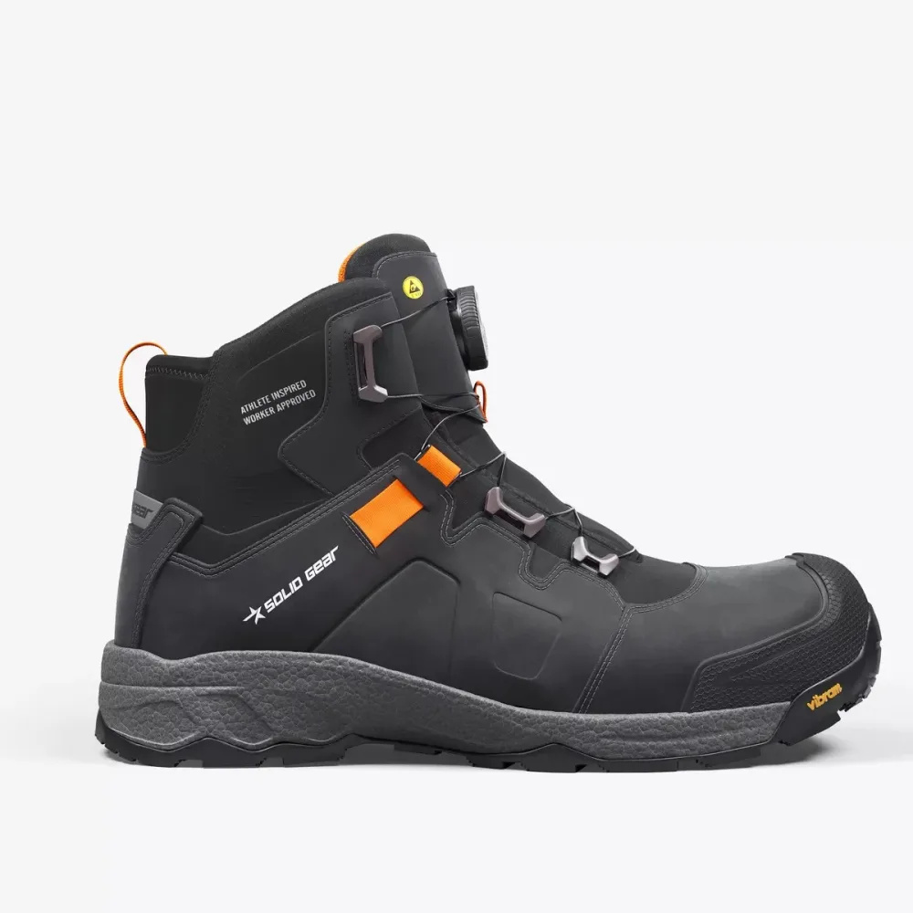 Solid Gear Vapor 3 Mid Skyddskänga S3S, ESD, svart 46