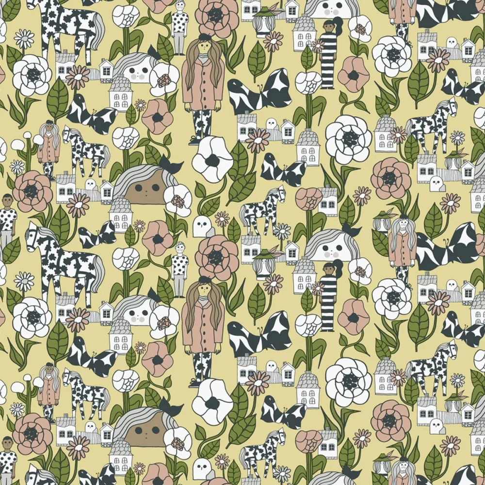 Marimekko 6 Marikyla 25167 Gul Tapet - Midbec | Stuvbutiken