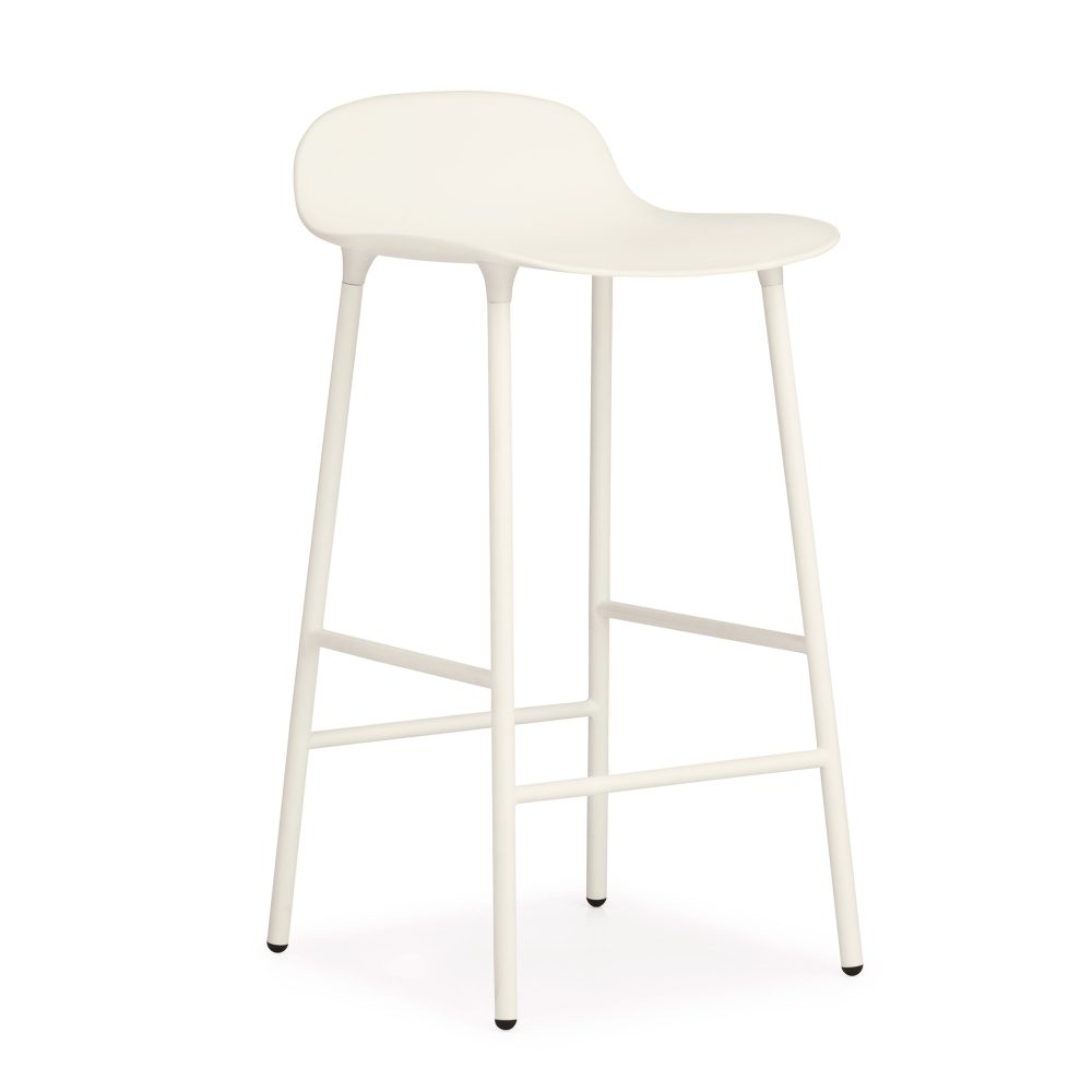 Form Chair barstol metallben, vit