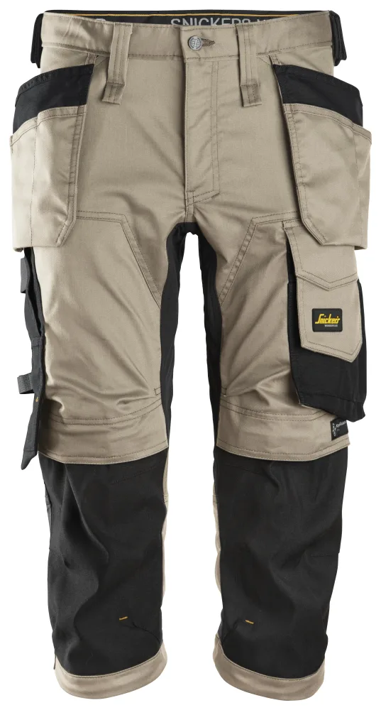 Snickers Workwear AllroundWork 6142 Piratbyxa med strech, khaki/svart 44