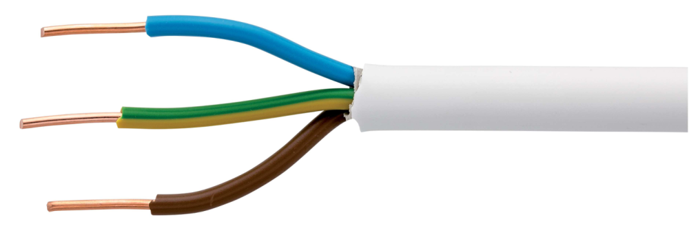 KABEL BÅREBO EKRK 3G1,5 UB VIT 10M