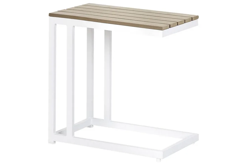 Trädgårdsbord Messina Ljus trä/vit, 35x60x59 cm
