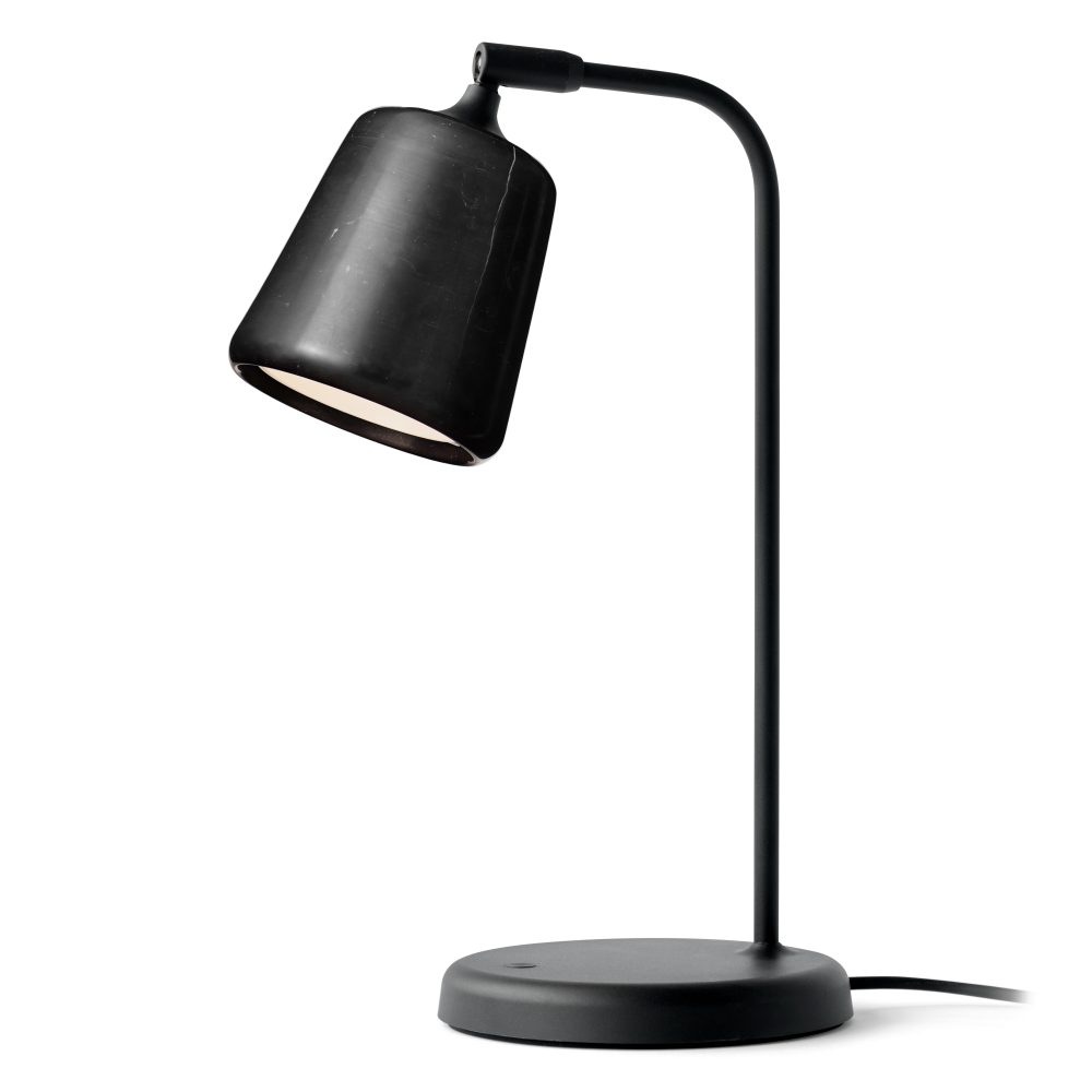 Material bordslampa, Black marble